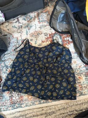 Cotton On Navy Floral Tie-Front Cami
